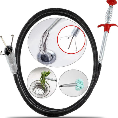 Four-Claw Drain Grabber Tool for Toilet and Pipe