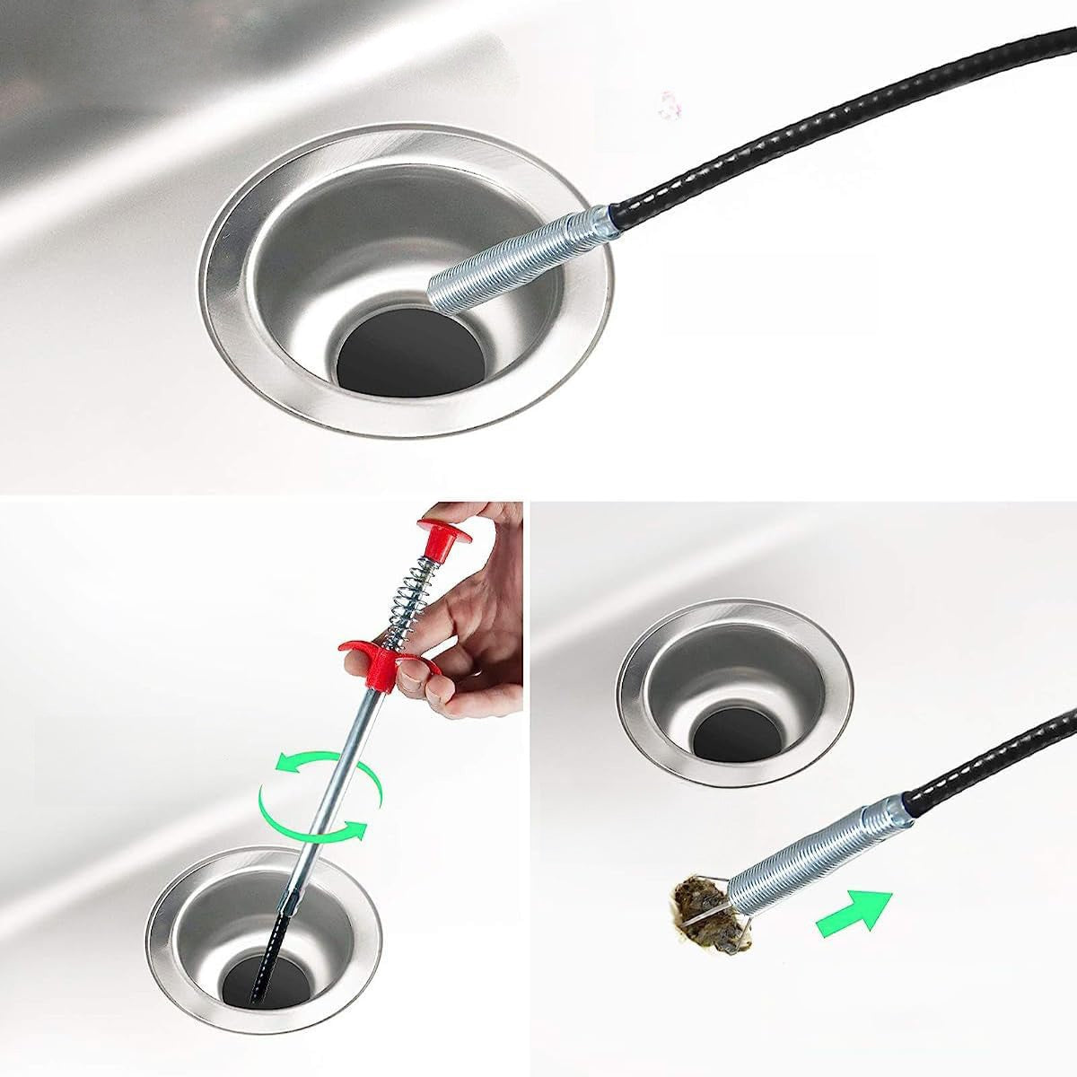 Four-Claw Drain Grabber Tool for Toilet and Pipe